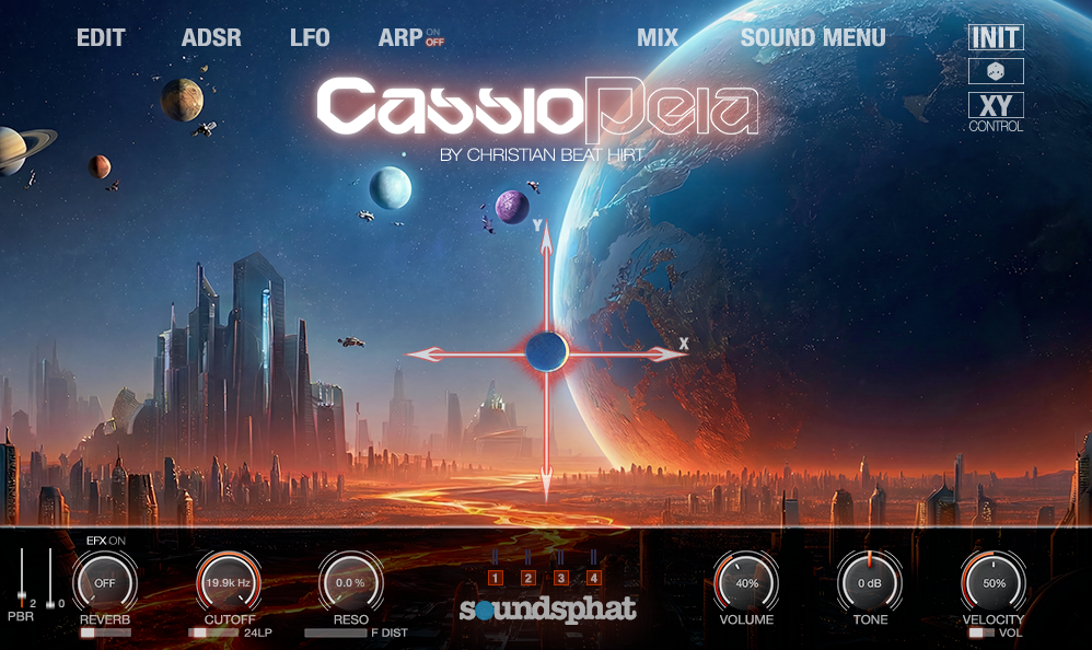Cassiopeia Kontakt instrument interface by SoundSphat